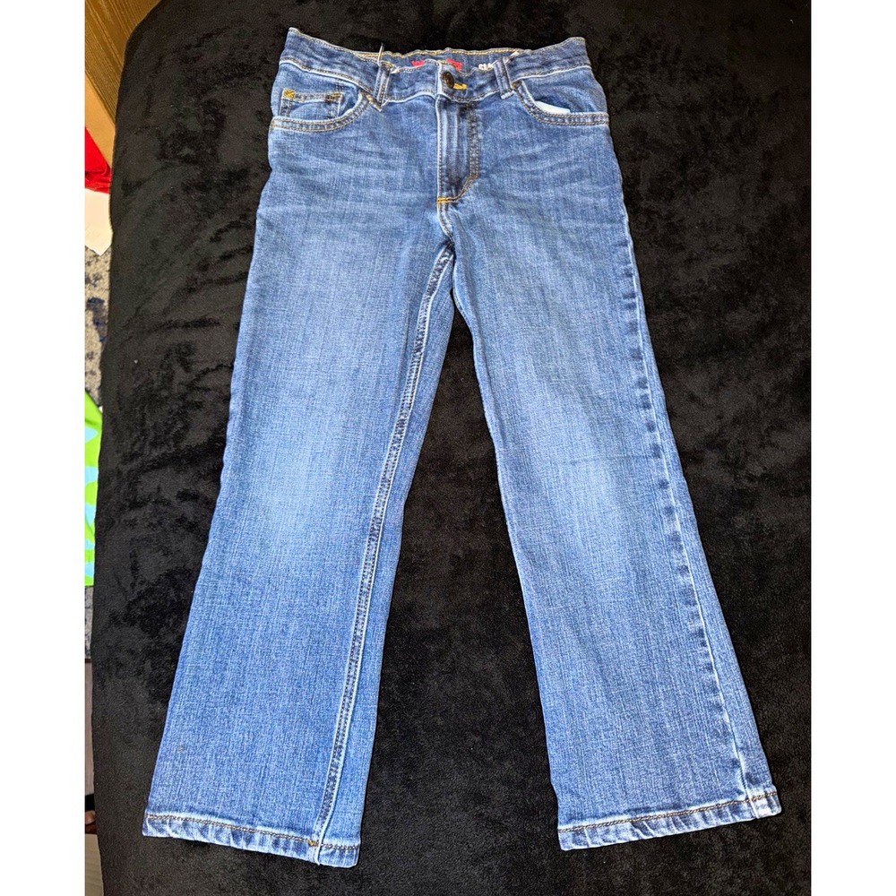 Wrangler Classic Boot Boys Jeans Size 14 Blue Medium Wash Denim Straight Pockets